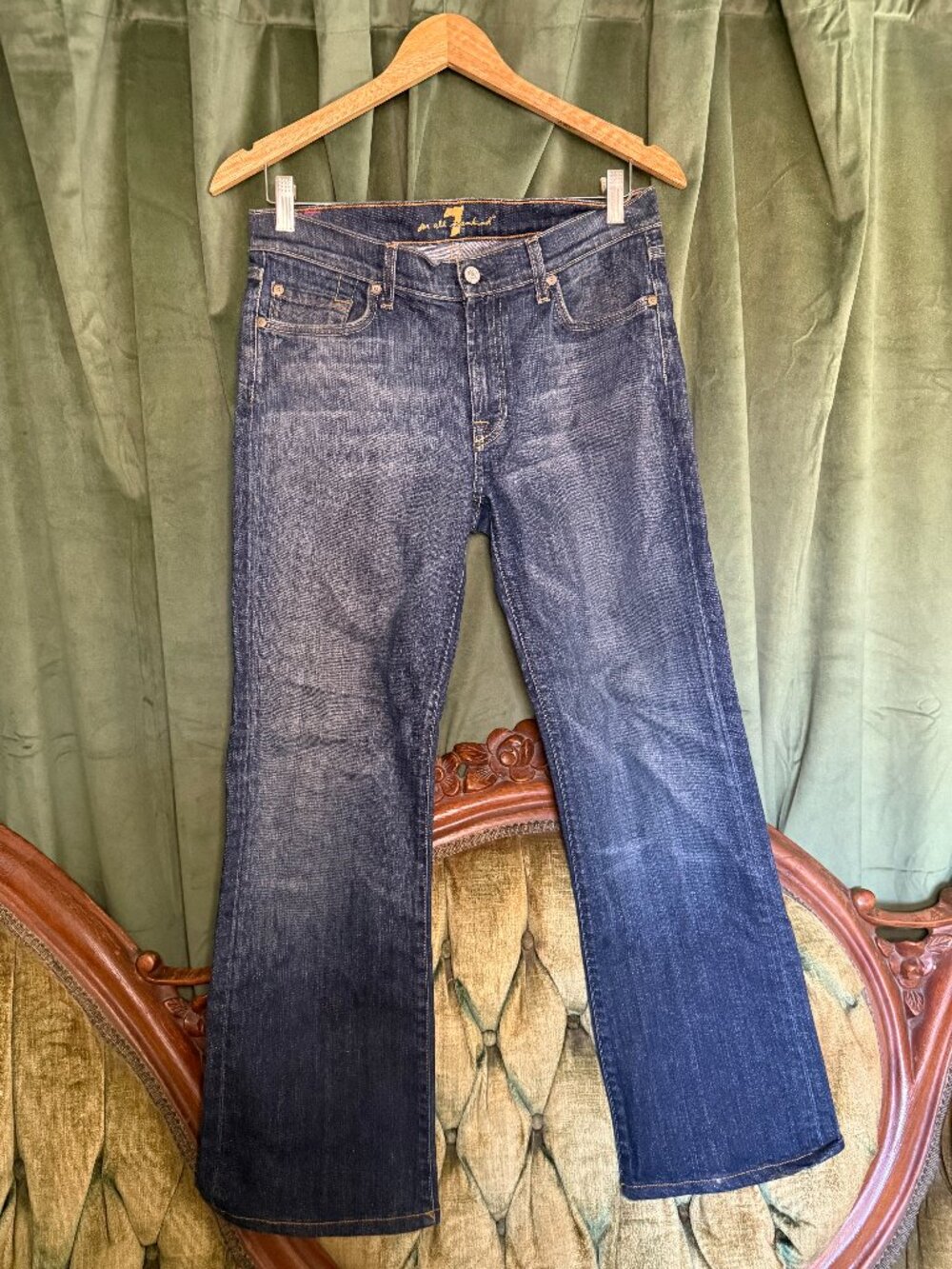 7 For All Mankind Men’s Bootcut Jeans Size 31 Dark Wash 100% Cotton